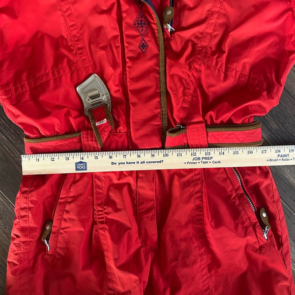 Obermeyer vintage red ski suit women's 12 snowsuit winter jacket pants - Picture 11 of 12